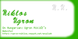 miklos ugron business card